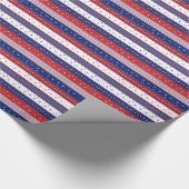 Patriottische sterren & Stripes Abstracte Amerikaa Cadeaupapier (Hoek)