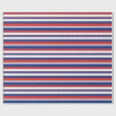 Patriottische sterren & Stripes Abstracte Amerikaa Cadeaupapier (Vlak)