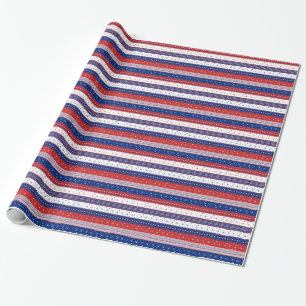 Patriottische sterren & Stripes Abstracte Amerikaa Cadeaupapier