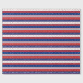 Patriottische sterren & Stripes Abstracte Amerikaa Cadeaupapier (Vlak)