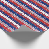 Patriottische sterren & Stripes Abstracte Amerikaa Cadeaupapier (Hoek)
