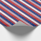 Patriottische sterren & Stripes Abstracte Amerikaa Cadeaupapier (Hoek)