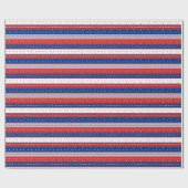Patriottische sterren & Stripes Abstracte Amerikaa Cadeaupapier (Vlak)