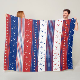 Patriottische sterren & Stripes Abstracte Amerikaa Fleece Deken
