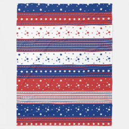 Patriottische sterren & Stripes Abstracte Amerikaa Fleece Deken