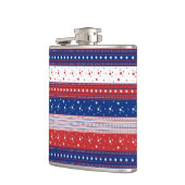 Patriottische sterren & Stripes Abstracte Amerikaa Heupfles (Links)