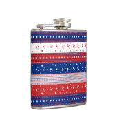 Patriottische sterren & Stripes Abstracte Amerikaa Heupfles (Rechts)