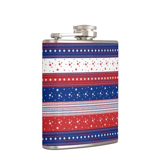 Patriottische sterren & Stripes Abstracte Amerikaa Heupfles (Rechts)