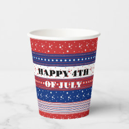 Patriottische sterren & Stripes Abstracte Amerikaa Papieren Bekers