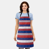 Patriottische sterren & Stripes Abstracte Amerikaa Schort (Gedragen)