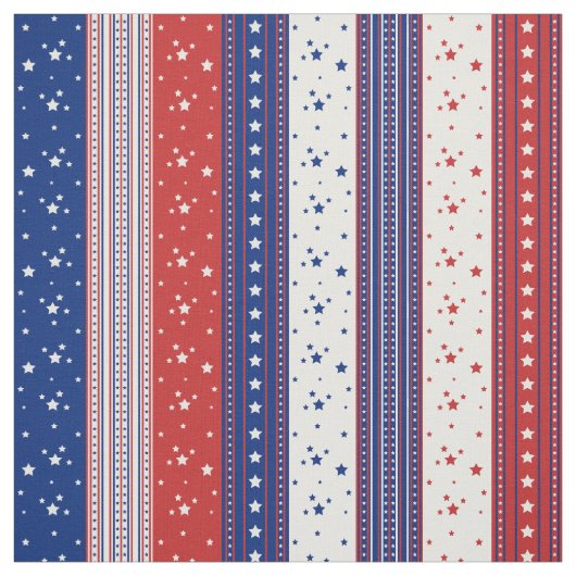 Patriottische sterren & Stripes Abstracte Amerikaa Stof (Swatch)