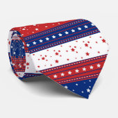 Patriottische sterren & Stripes Abstracte Amerikaa Stropdas (Opgerold)