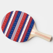 Patriottische sterren & Stripes Abstracte Amerikaa Tafeltennisbatje (Zijkant)