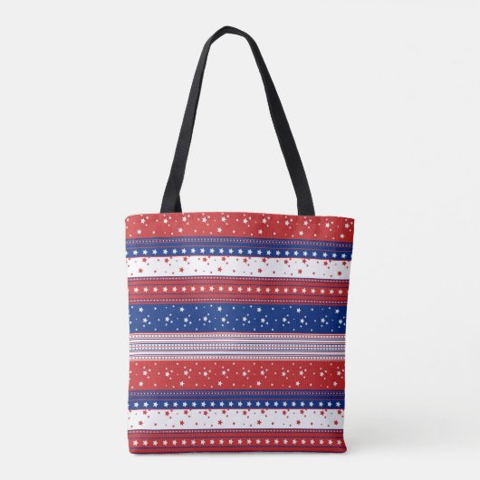 Patriottische sterren & Stripes Abstracte Amerikaa Tote Bag (Achterkant)