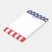 Patriottische sterren & Stripes Amerikaanse vlag Post-it® Notes (Schuin)