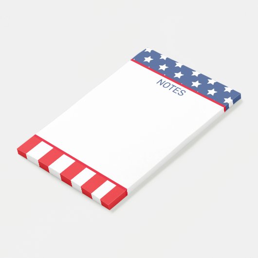 Patriottische sterren & Stripes Amerikaanse vlag Post-it® Notes (Schuin)