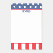 Patriottische sterren & Stripes Amerikaanse vlag Post-it® Notes (Voorkant)