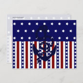 Patriottische sterren Stripes Anchor Sailor Patroo Briefkaart (Voorkant / Achterkant)