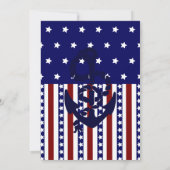 Patriottische sterren Stripes Anchor Sailor Patroo Kaart (Achterkant)