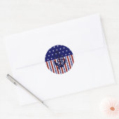 Patriottische sterren Stripes Anchor Sailor Patroo Ronde Sticker (Envelop)