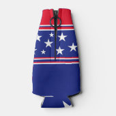 Patriottische sterren Stripes Flesjeskoeler (Achterkant)