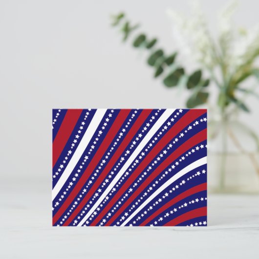 Patriottische sterren Stripes Freedom Flag 4 juli Briefkaart (Staand voorkant)