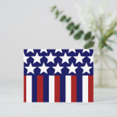 Patriottische sterren Stripes Freedom Flag 4 juli Briefkaart (Staand voorkant)