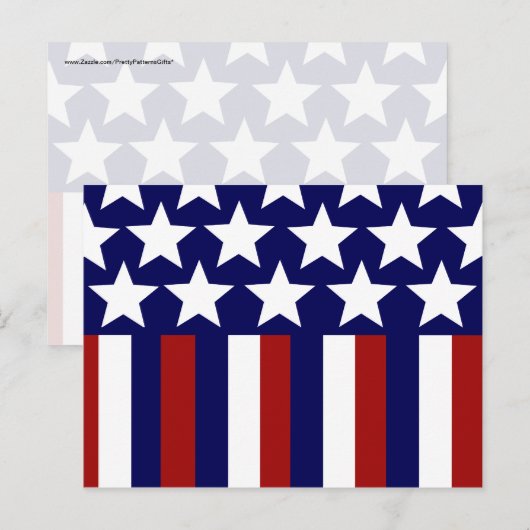 Patriottische sterren Stripes Freedom Flag 4 juli Briefkaart (Voorkant / Achterkant)