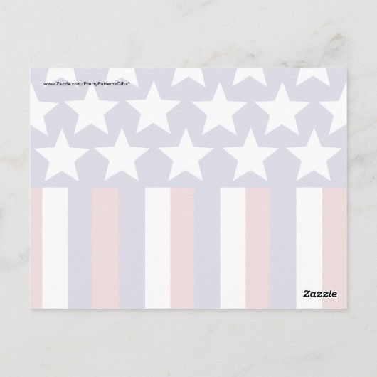 Patriottische sterren Stripes Freedom Flag 4 juli Briefkaart (Achterkant)