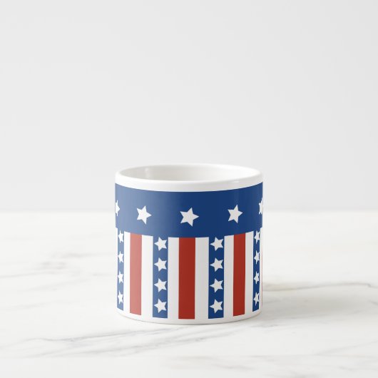 Patriottische sterren Stripes Freedom Flag 4 juli Espresso Kop (Voorkant)