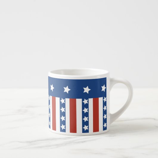 Patriottische sterren Stripes Freedom Flag 4 juli Espresso Kop (Rechts)