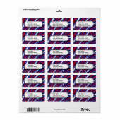 Patriottische sterren Stripes Freedom Flag 4 juli Etiket (Full Sheet)