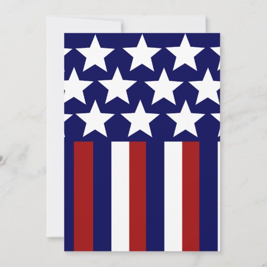 Patriottische sterren Stripes Freedom Flag 4 juli Kaart (Achterkant)