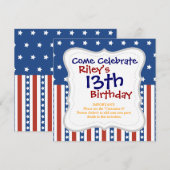 Patriottische sterren Stripes Freedom Flag 4 juli Kaart (Voorkant / Achterkant)