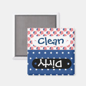 Patriottische sterren Stripes Freedom Flag 4 juli Magneet (Voorkant / Achterkant)