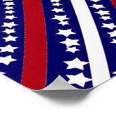 Patriottische sterren Stripes Freedom Flag 4 juli Poster (Hoek)