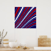 Patriottische sterren Stripes Freedom Flag 4 juli Poster (Keuken)