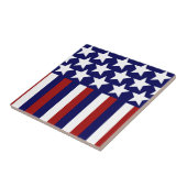 Patriottische sterren Stripes Freedom Flag 4 juli Tegeltje (Zijkant)