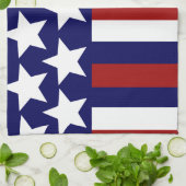 Patriottische sterren Stripes Freedom Flag 4 juli Theedoek (Gevouwen)