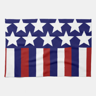 Patriottische sterren Stripes Freedom Flag 4 juli Theedoek