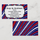 Patriottische sterren Stripes Freedom Flag 4 juli Visitekaartje (Voorkant / Achterkant)