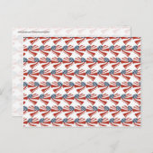 Patriottische sterren Stripes Freedom Flag Harten Briefkaart (Voorkant / Achterkant)