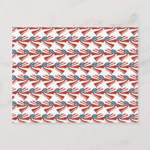Patriottische sterren Stripes Freedom Flag Harten  Briefkaart