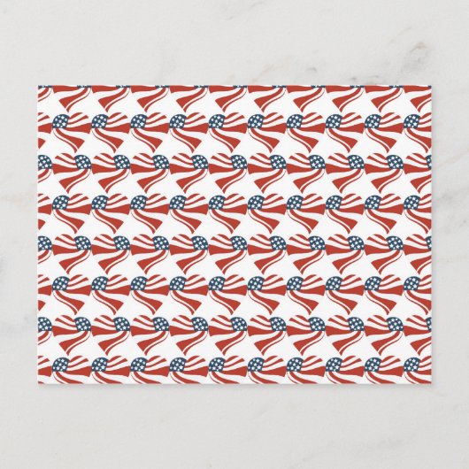 Patriottische sterren Stripes Freedom Flag Harten Briefkaart (Voorkant)