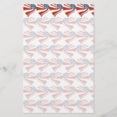 Patriottische sterren Stripes Freedom Flag Harten Briefpapier (Voorkant)