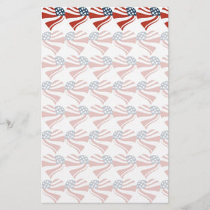 Patriottische sterren Stripes Freedom Flag Harten Briefpapier