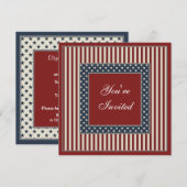 Patriottische sterren & stripes Juli 4e Partij nod Kaart (Voorkant / Achterkant)