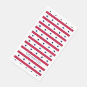 Patriottische sterren Stripes Red White Blue Name Servet (Hoek)