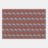  patriottische sterren stripes springen blauw inpakpapier vel (Voorkant 3)