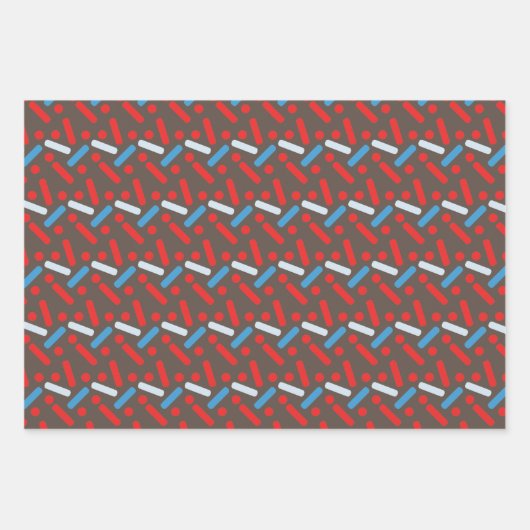  patriottische sterren stripes springen blauw inpakpapier vel (Voorkant 3)